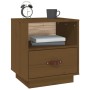 Mesita de noche madera maciza de pino marrón miel 40x34x45 cm de vidaXL, Mesitas de noche - Ref: Foro24-818301, Precio: 39,64...