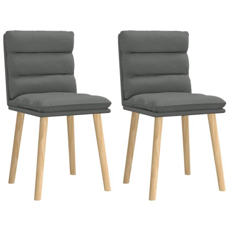 Sillas de comedor 2 unidades tela gris oscuro en Sillas de comedor | Comprar online en Foru.es