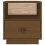 Mesita de noche madera maciza de pino marrón miel 40x34x45 cm de vidaXL, Mesitas de noche - Ref: Foro24-818301, Precio: 39,64...