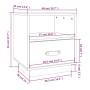 Mesita de noche madera maciza de pino marrón miel 40x34x45 cm de vidaXL, Mesitas de noche - Ref: Foro24-818301, Precio: 39,64...