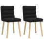 Sillas de comedor 2 unidades tela negro en Sillas de comedor | Comprar online en Foru.es