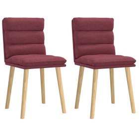 Sillas de comedor 2 unidades tela rojo tinto en Sillas de comedor | Comprar online en Foru.es