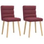 Sillas de comedor 2 unidades tela rojo tinto en Sillas de comedor | Comprar online en Foru.es