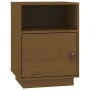 Mesita de noche madera maciza de pino marrón miel 40x34x55 cm de vidaXL, Mesitas de noche - Ref: Foro24-818321, Precio: 55,47...