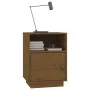 Mesita de noche madera maciza de pino marrón miel 40x34x55 cm de vidaXL, Mesitas de noche - Ref: Foro24-818321, Precio: 55,47...