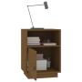 Mesita de noche madera maciza de pino marrón miel 40x34x55 cm de vidaXL, Mesitas de noche - Ref: Foro24-818321, Precio: 56,23...