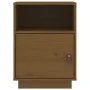 Mesita de noche madera maciza de pino marrón miel 40x34x55 cm de vidaXL, Mesitas de noche - Ref: Foro24-818321, Precio: 55,47...
