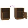 Mesita de noche madera maciza de pino marrón miel 40x34x55 cm de vidaXL, Mesitas de noche - Ref: Foro24-818321, Precio: 56,23...