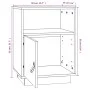 Mesita de noche madera maciza de pino marrón miel 40x34x55 cm de vidaXL, Mesitas de noche - Ref: Foro24-818321, Precio: 55,47...
