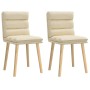 Sillas de comedor 2 unidades tela color crema en Sillas de comedor | Comprar online en Foru.es