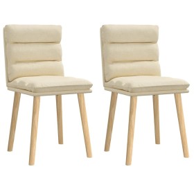 Sillas de comedor 2 unidades tela color crema en Sillas de comedor | Comprar online en Foru.es