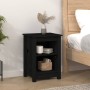 Mesitas de noche 2 uds madera maciza de pino negro 40x35x55 cm de vidaXL, Mesitas de noche - Ref: Foro24-820965, Precio: 68,3...