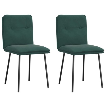Sillas de comedor 2 unidades terciopelo verde oscuro en Sillas de comedor | Comprar online en Foru.es