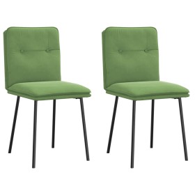 Sillas de comedor 2 unidades terciopelo verde claro en Sillas de comedor | Comprar online en Foru.es