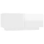 Glossy white engineered wood bedside table 100x35x40 cm by vidaXL, Nightstands - Ref: Foro24-3082771, Price: 100,65 €, Discou...