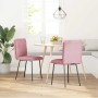 Sillas de comedor 2 unidades terciopelo rosa en Sillas de comedor | Comprar online en Foru.es