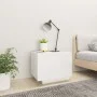 Glossy white engineered wood bedside table 100x35x40 cm by vidaXL, Nightstands - Ref: Foro24-3082771, Price: 100,65 €, Discou...