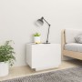 Mesita de noche madera de ingeniería blanco brillo 100x35x40 cm de vidaXL, Mesitas de noche - Ref: Foro24-3082771, Precio: 98...