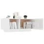 Glossy white engineered wood bedside table 100x35x40 cm by vidaXL, Nightstands - Ref: Foro24-3082771, Price: 100,65 €, Discou...