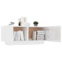 Mesita de noche madera de ingeniería blanco brillo 100x35x40 cm de vidaXL, Mesitas de noche - Ref: Foro24-3082771, Precio: 98...