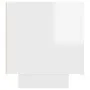 Glossy white engineered wood bedside table 100x35x40 cm by vidaXL, Nightstands - Ref: Foro24-3082771, Price: 100,65 €, Discou...