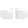Glossy white engineered wood bedside table 100x35x40 cm by vidaXL, Nightstands - Ref: Foro24-3082771, Price: 100,65 €, Discou...