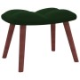 Silla mecedora con reposapiés terciopelo verde oscuro de vidaXL, Mecedoras - Ref: Foro24-328152, Precio: 180,10 €, Descuento: %