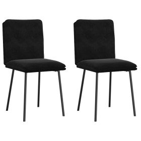 Sillas de comedor 2 unidades terciopelo negro en Sillas de comedor | Comprar online en Foru.es