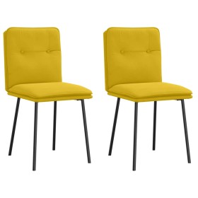 Sillas de comedor 2 unidades terciopelo amarillo en Sillas de comedor | Comprar online en Foru.es