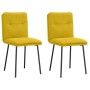 Sillas de comedor 2 unidades terciopelo amarillo en Sillas de comedor | Comprar online en Foru.es