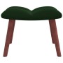 Silla mecedora con reposapiés terciopelo verde oscuro de vidaXL, Mecedoras - Ref: Foro24-328152, Precio: 180,10 €, Descuento: %