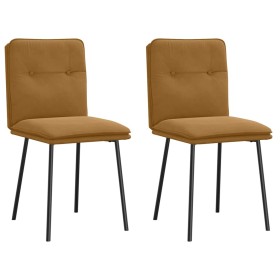 Sillas de comedor 2 unidades terciopelo marrón en Sillas de comedor | Comprar online en Foru.es