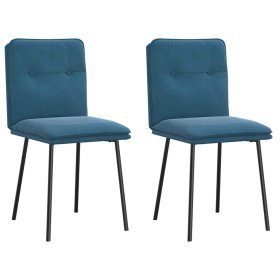Sillas de comedor 2 unidades terciopelo azul en Sillas de comedor | Comprar online en Foru.es