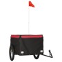 Remolque para bicicleta hierro negro y rojo 45 kg de vidaXL, Remolques para bicicletas - Ref: Foro24-94090, Precio: 95,40 €, ...