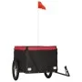 Remolque para bicicleta hierro negro y rojo 45 kg de vidaXL, Remolques para bicicletas - Ref: Foro24-94090, Precio: 95,08 €, ...