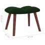 Silla mecedora con reposapiés terciopelo verde oscuro de vidaXL, Mecedoras - Ref: Foro24-328152, Precio: 180,10 €, Descuento: %