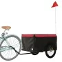 Remolque para bicicleta hierro negro y rojo 45 kg de vidaXL, Remolques para bicicletas - Ref: Foro24-94090, Precio: 95,08 €, ...