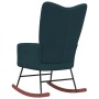 Silla mecedora de terciopelo azul de vidaXL, Mecedoras - Ref: Foro24-328149, Precio: 119,78 €, Descuento: %