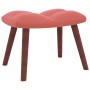 Silla mecedora con reposapiés terciopelo rosa de vidaXL, Mecedoras - Ref: Foro24-328154, Precio: 192,87 €, Descuento: %