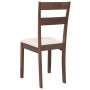 Sillas de comedor con cojines 2 uds madera maciza marrón caucho en Sillas de comedor | Comprar online en Foru.es