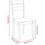 Sillas de comedor con cojines 2 uds madera maciza marrón caucho en Sillas de comedor | Comprar online en Foru.es