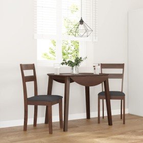 Sillas de comedor con cojines 2 uds madera maciza marrón caucho en Sillas de comedor | Comprar online en Foru.es