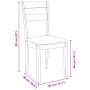 Sillas de comedor con cojines 2 uds madera maciza marrón caucho en Sillas de comedor | Comprar online en Foru.es