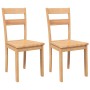 Sillas de comedor  2 uds madera maciza natural caucho en Sillas de comedor | Comprar online en Foru.es