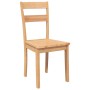 Sillas de comedor  2 uds madera maciza natural caucho en Sillas de comedor | Comprar online en Foru.es