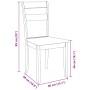 Sillas de comedor  2 uds madera maciza natural caucho en Sillas de comedor | Comprar online en Foru.es