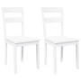 Sillas de comedor 2 unidades madera maciza de caucho blanco en Sillas de comedor | Comprar online en Foru.es