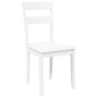 Sillas de comedor 2 unidades madera maciza de caucho blanco en Sillas de comedor | Comprar online en Foru.es