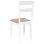 Sillas de comedor con cojines 2uds madera maciza blanco caucho en Sillas de comedor | Comprar online en Foru.es