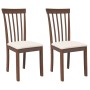 Sillas de comedor con cojines 2 uds madera maciza marrón caucho en Sillas de comedor | Comprar online en Foru.es